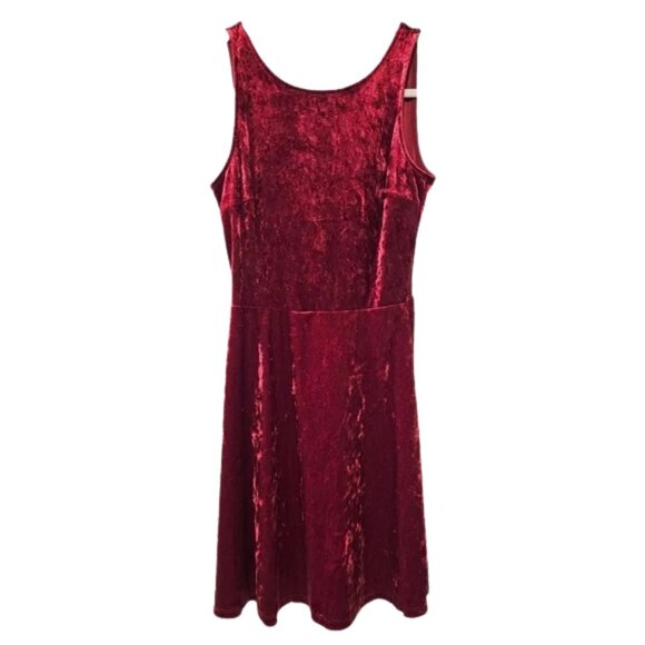 H&M Dresses & Skirts - H&M crushed red velvet low back mini dress size 4